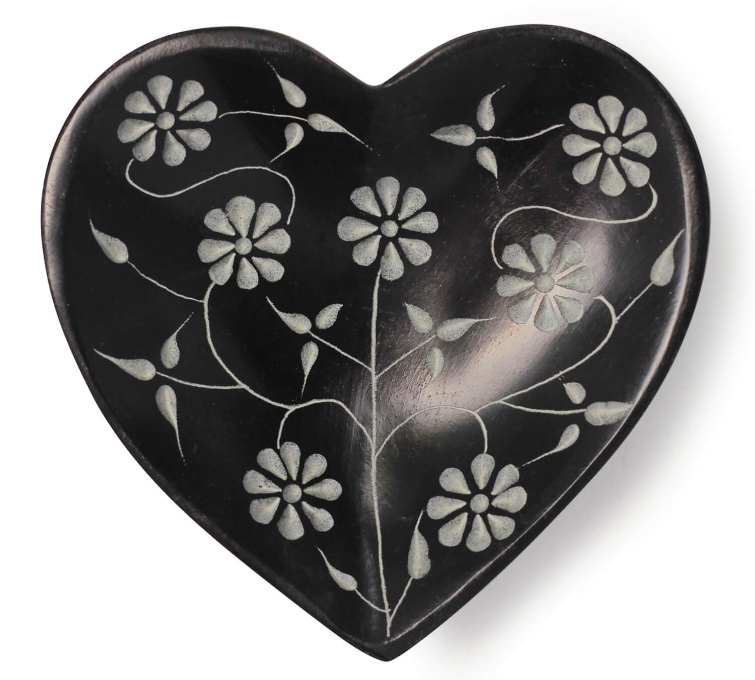 ArtistryBazaar Heart Tray Soapstone  Jewelry Dish Jewelry Tray Small Trinket Dish Heart Shaped Jewelry Plate Dish Soapstone Love Jewelry Tray Heart Decor for Home Decor